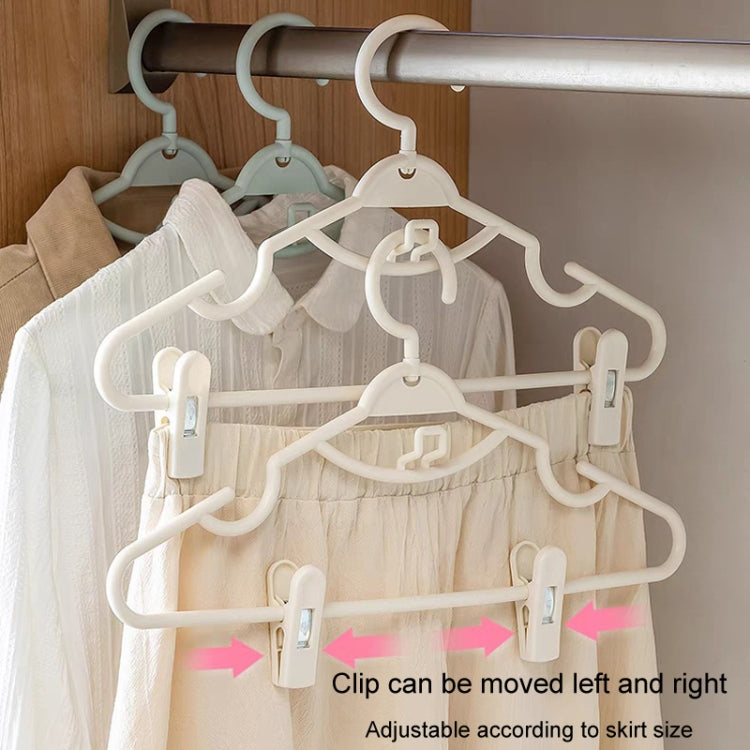5pcs Non-slip Hanging Clothes Rack With Clips Household Non-Tracking Adult Clothes Hanger