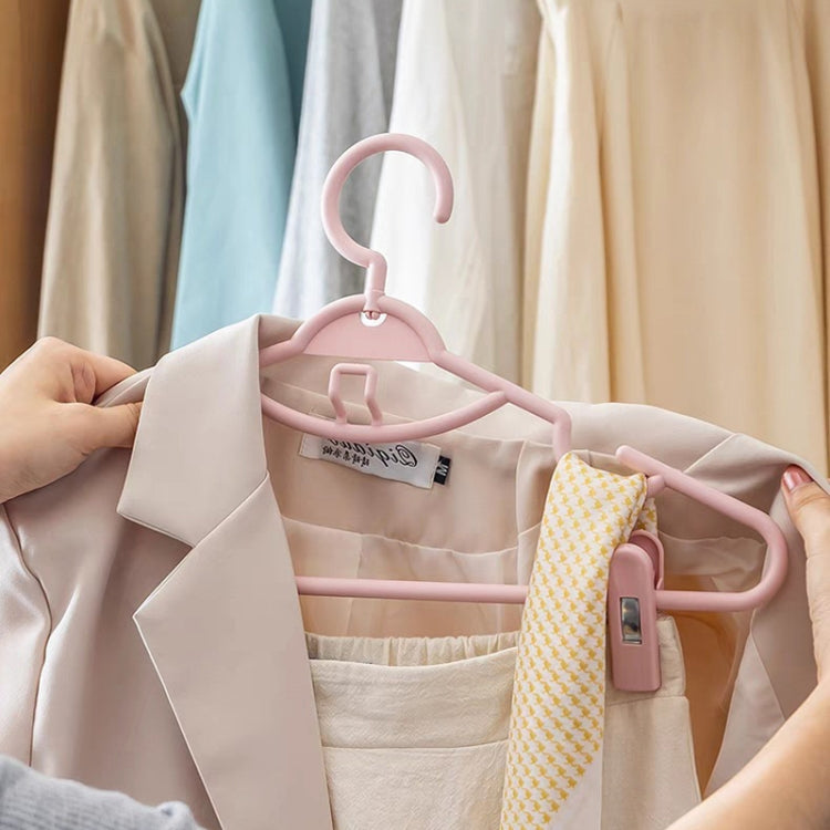 5pcs Non-slip Hanging Clothes Rack With Clips Household Non-Tracking Adult Clothes Hanger
