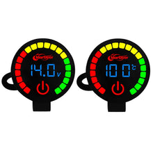 Load image into Gallery viewer, Morfayer Motorcycle Dual Display Intelligent Alarm Power Meter, Voltmeter, Water Temperature Meter, Voltmeter+Water Temperature Meter