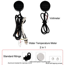 Load image into Gallery viewer, Morfayer Motorcycle Dual Display Intelligent Alarm Power Meter, Voltmeter, Water Temperature Meter, Voltmeter+Water Temperature Meter