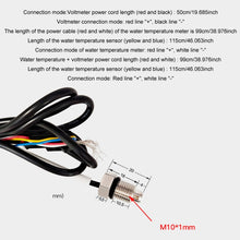 Load image into Gallery viewer, Morfayer Motorcycle Dual Display Intelligent Alarm Power Meter, Voltmeter, Water Temperature Meter, Voltmeter+Water Temperature Meter