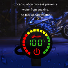 Load image into Gallery viewer, Morfayer Motorcycle Dual Display Intelligent Alarm Power Meter, Voltmeter, Water Temperature Meter, Voltmeter+Water Temperature Meter