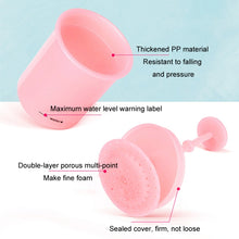 Load image into Gallery viewer, Facial Cleanser Foaming Maker Bubbler Cup Travel Portable Manual Foaming Bottle, Small Purple, Small Transparent, Small Pink, Large Purple, Large Transparent, Large Pink