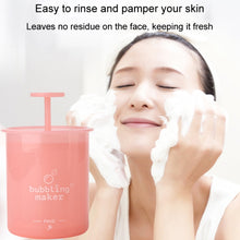 Load image into Gallery viewer, Facial Cleanser Foaming Maker Bubbler Cup Travel Portable Manual Foaming Bottle, Small Purple, Small Transparent, Small Pink, Large Purple, Large Transparent, Large Pink