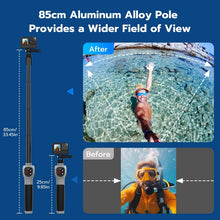 Load image into Gallery viewer, TELESIN 0.85m Underwater Selfie Stick Wireless Remote Control For GoPro HERO12 Black / HERO11 Black / HERO10 Black / HERO9 Black / HERO8 Black, Selfie Stick