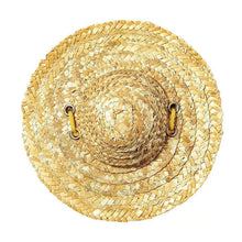 Load image into Gallery viewer, Mini Pet Straw Hat Cat Dog Birthday Party Sun Visor Hat, S 10cm, M 13cm, L 16cm, XL 20cm