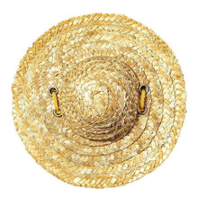 Load image into Gallery viewer, Mini Pet Straw Hat Cat Dog Birthday Party Sun Visor Hat, S 10cm, M 13cm, L 16cm, XL 20cm