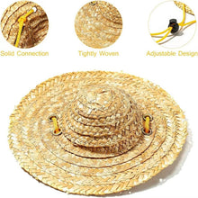 Load image into Gallery viewer, Mini Pet Straw Hat Cat Dog Birthday Party Sun Visor Hat, S 10cm, M 13cm, L 16cm, XL 20cm