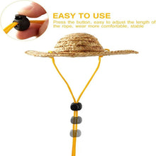 Load image into Gallery viewer, Mini Pet Straw Hat Cat Dog Birthday Party Sun Visor Hat, S 10cm, M 13cm, L 16cm, XL 20cm