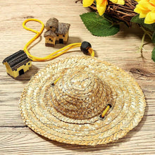 Load image into Gallery viewer, Mini Pet Straw Hat Cat Dog Birthday Party Sun Visor Hat, S 10cm, M 13cm, L 16cm, XL 20cm