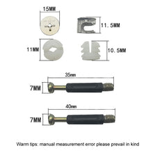 Load image into Gallery viewer, 3 In 1 Screw Connector Furniture Link Fixer Closet Eccentric Wheel Nut Connection Fastener, 10pcs 40mm, 10pcs 35mm
