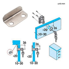 Load image into Gallery viewer, 10pcs Lock Accessories L-Shaped Right Angle Office Drawer Lock Plate Furniture Parts Door Stopper