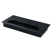 Load image into Gallery viewer, ABS Table Rectangle Wire Hole Cover Outlet Port With Brush PC Desk Cable Organizer, 80x80mm Black, 80x80mm Silver, 80x160mm Black, 80x160mm Silver, 80x160mm White, 100x200mm Silver