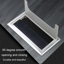 Load image into Gallery viewer, ABS Table Rectangle Wire Hole Cover Outlet Port With Brush PC Desk Cable Organizer, 80x80mm Black, 80x80mm Silver, 80x160mm Black, 80x160mm Silver, 80x160mm White, 100x200mm Silver