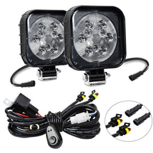 Load image into Gallery viewer, 12W 9-30V Car Mixed Light Work Light With Wire Set, Square, Round
