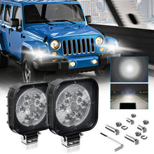 Load image into Gallery viewer, 12W 9-30V Car Mixed Light Work Light With Wire Set, Square, Round