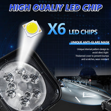 Load image into Gallery viewer, 12W 9-30V Car Mixed Light Work Light With Wire Set, Square, Round