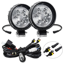 Load image into Gallery viewer, 12W 9-30V Car Mixed Light Work Light With Wire Set, Square, Round