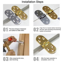Load image into Gallery viewer, Cabinet Door Folding Hinge Thickened Zinc Alloy Half Round Table Flip Hinge, Gold, Silver, Black