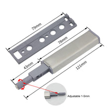 Load image into Gallery viewer, Magnetic Push Latches Cabinet Door Rebounder No Handle Push to Open Cabinet Hardware, Flat Bottom