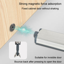 Load image into Gallery viewer, Magnetic Push Latches Cabinet Door Rebounder No Handle Push to Open Cabinet Hardware, Flat Bottom