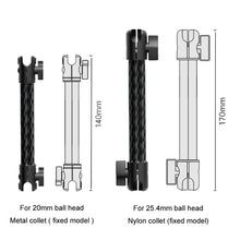 Load image into Gallery viewer, Car Phone Mount Extension Arm Double Jointed Swivel Adjustment Carbon Fiber Bracket Connecting Rod, 140mm For 20mm Ball Head, 170mm For 25.4mm Ball Head