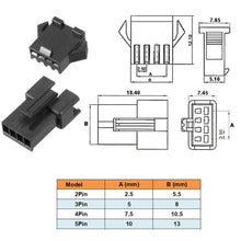 Load image into Gallery viewer, 200pcs /Box JST-SM 2.54mm Pitch 2/3/4/5Pin Male/Female Header Connectors Adaptor