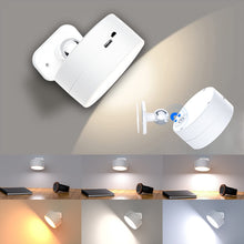 Load image into Gallery viewer, LED 360 Degree Rotating Lamp Magnetic Cabinet Spotlight Atmosphere Night Light, White, Black