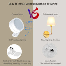 Load image into Gallery viewer, LED 360 Degree Rotating Lamp Magnetic Cabinet Spotlight Atmosphere Night Light, White, Black