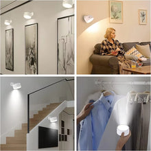 Load image into Gallery viewer, LED 360 Degree Rotating Lamp Magnetic Cabinet Spotlight Atmosphere Night Light, White, Black