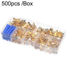 Load image into Gallery viewer, 500pcs /Box 5 Specifications Of Gold Brass Quick Crimping Buckle U-Shaped Parallel Terminal Set