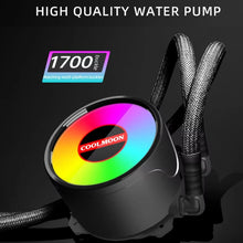 Load image into Gallery viewer, COOLMOON RGB120 5V ARGB Integrated Single Row Multi-Platform CPU Cooler, RGB120