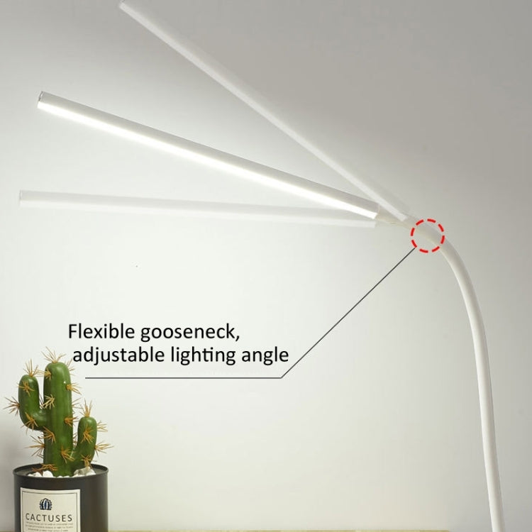 LED Table Lamp With Clamp & Flexible Gooseneck USB Reading Light Bedside Lamp