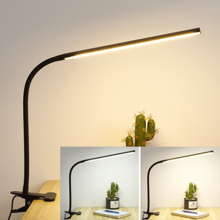 LED Table Lamp With Clamp & Flexible Gooseneck USB Reading Light Bedside Lamp