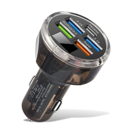 5 in 1 3-line Multi-port Car Charger With Digital Voltage Display