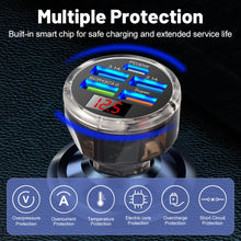 Load image into Gallery viewer, 5 in 1 3-line Multi-port Car Charger With Digital Voltage Display