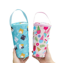 Load image into Gallery viewer, Portable Milk Tea Tote Bag Heat Preservation Eco-friendly Handbag Carrying Insulated Cup Cover, Lemon, Cats, Ice Cream, Bunny