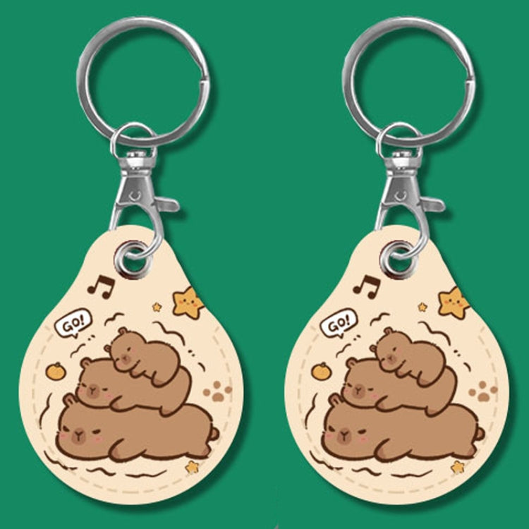 2pcs Cute Sensor Access Door Card Cover Keychain Elevator Water Drops Round Key Holder, Black, Pink, Wine Red, Pinch Winnie the Pooh, Pinch Strawberry Bear, Purple Rabbit, Cookie Doraemon, Fortune Cat, Circus, Starry Bear, Starry Bunny, Rich Woman Red ...