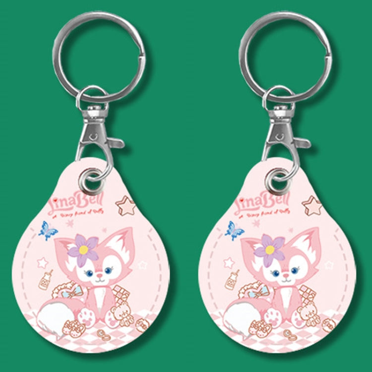 2pcs Cute Sensor Access Door Card Cover Keychain Elevator Water Drops Round Key Holder, Black, Pink, Wine Red, Pinch Winnie the Pooh, Pinch Strawberry Bear, Purple Rabbit, Cookie Doraemon, Fortune Cat, Circus, Starry Bear, Starry Bunny, Rich Woman Red ...