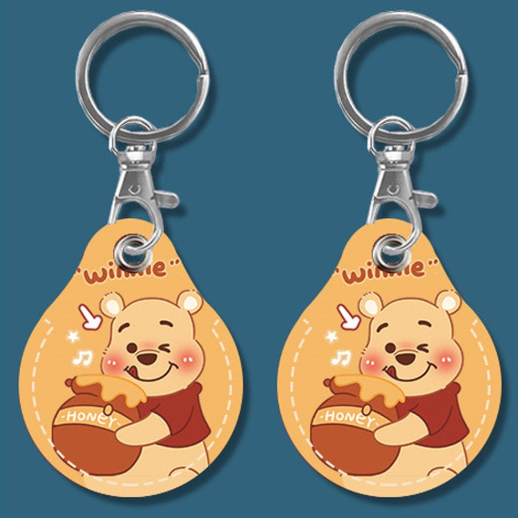 2pcs Cute Sensor Access Door Card Cover Keychain Elevator Water Drops Round Key Holder, Black, Pink, Wine Red, Pinch Winnie the Pooh, Pinch Strawberry Bear, Purple Rabbit, Cookie Doraemon, Fortune Cat, Circus, Starry Bear, Starry Bunny, Rich Woman Red ...