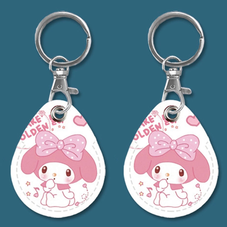 2pcs Cute Sensor Access Door Card Cover Keychain Elevator Water Drops Round Key Holder, Black, Pink, Wine Red, Pinch Winnie the Pooh, Pinch Strawberry Bear, Purple Rabbit, Cookie Doraemon, Fortune Cat, Circus, Starry Bear, Starry Bunny, Rich Woman Red ...