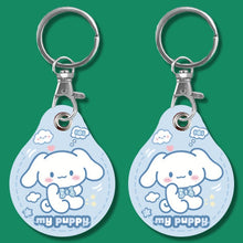 Load image into Gallery viewer, 2pcs Cute Sensor Access Door Card Cover Keychain Elevator Water Drops Round Key Holder, Black, Pink, Wine Red, Pinch Winnie the Pooh, Pinch Strawberry Bear, Purple Rabbit, Cookie Doraemon, Fortune Cat, Circus, Starry Bear, Starry Bunny, Rich Woman Red ...