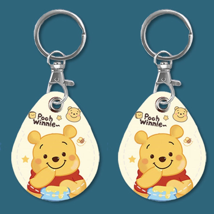 2pcs Cute Sensor Access Door Card Cover Keychain Elevator Water Drops Round Key Holder, Black, Pink, Wine Red, Pinch Winnie the Pooh, Pinch Strawberry Bear, Purple Rabbit, Cookie Doraemon, Fortune Cat, Circus, Starry Bear, Starry Bunny, Rich Woman Red ...