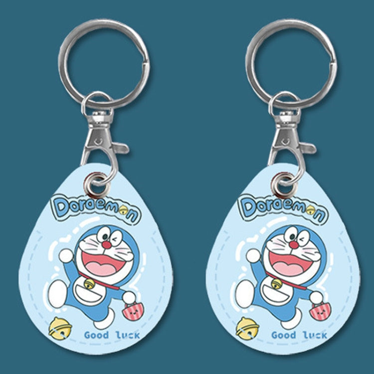 2pcs Cute Sensor Access Door Card Cover Keychain Elevator Water Drops Round Key Holder, Black, Pink, Wine Red, Pinch Winnie the Pooh, Pinch Strawberry Bear, Purple Rabbit, Cookie Doraemon, Fortune Cat, Circus, Starry Bear, Starry Bunny, Rich Woman Red ...