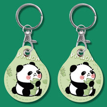 Load image into Gallery viewer, 2pcs Cute Sensor Access Door Card Cover Keychain Elevator Water Drops Round Key Holder, Black, Pink, Wine Red, Pinch Winnie the Pooh, Pinch Strawberry Bear, Purple Rabbit, Cookie Doraemon, Fortune Cat, Circus, Starry Bear, Starry Bunny, Rich Woman Red ...