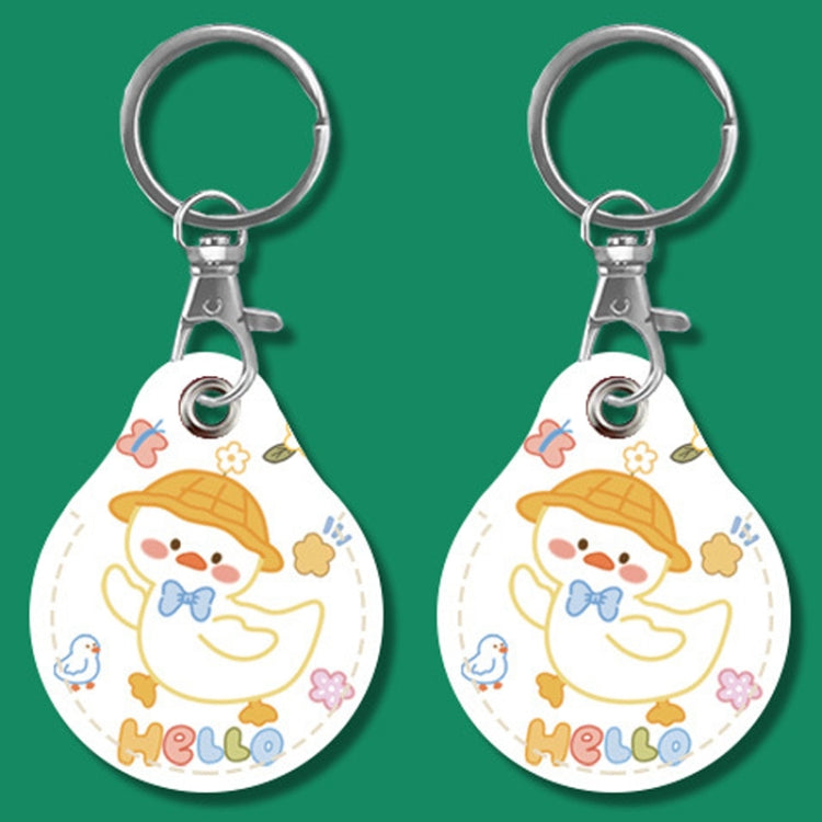 2pcs Cute Sensor Access Door Card Cover Keychain Elevator Water Drops Round Key Holder, Black, Pink, Wine Red, Pinch Winnie the Pooh, Pinch Strawberry Bear, Purple Rabbit, Cookie Doraemon, Fortune Cat, Circus, Starry Bear, Starry Bunny, Rich Woman Red ...