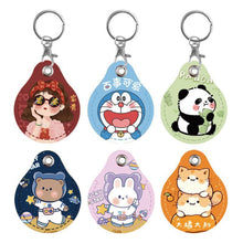 Load image into Gallery viewer, 2pcs Cute Sensor Access Door Card Cover Keychain Elevator Water Drops Round Key Holder, Three Pachas, Three Pandas, Three Mickeys, Lovely Pacha
