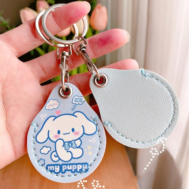 2pcs Cute Sensor Access Door Card Cover Keychain Elevator Water Drops Round Key Holder