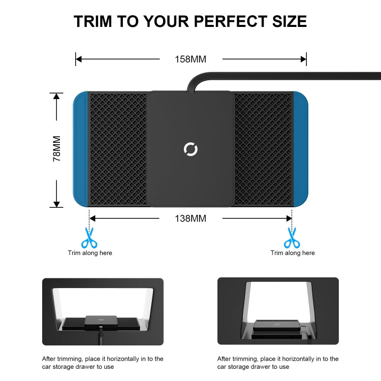 Avoid Camera Universal Car Wireless Charger Anti-slip Mat, USB Interface 1m, USB Interface 0.3m, TYPEC Interface 1m, TYPEC Interface 0.3m