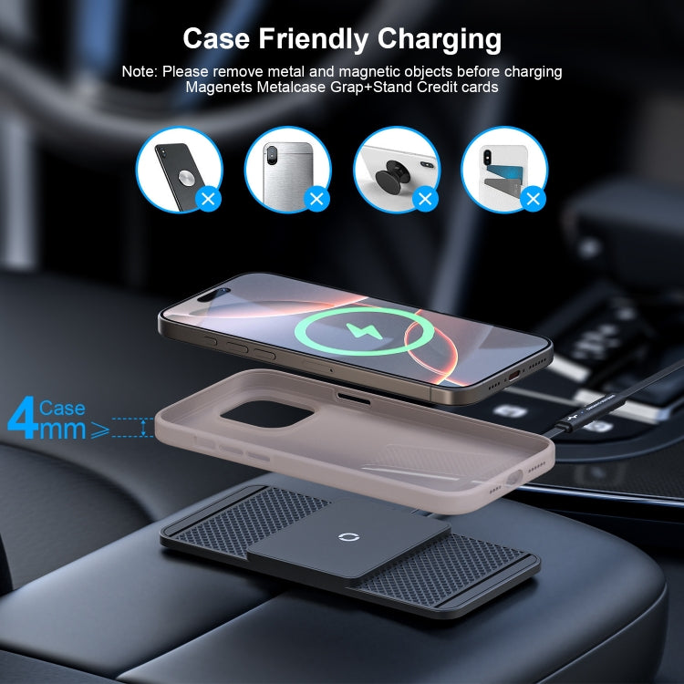 Avoid Camera Universal Car Wireless Charger Anti-slip Mat, USB Interface 1m, USB Interface 0.3m, TYPEC Interface 1m, TYPEC Interface 0.3m